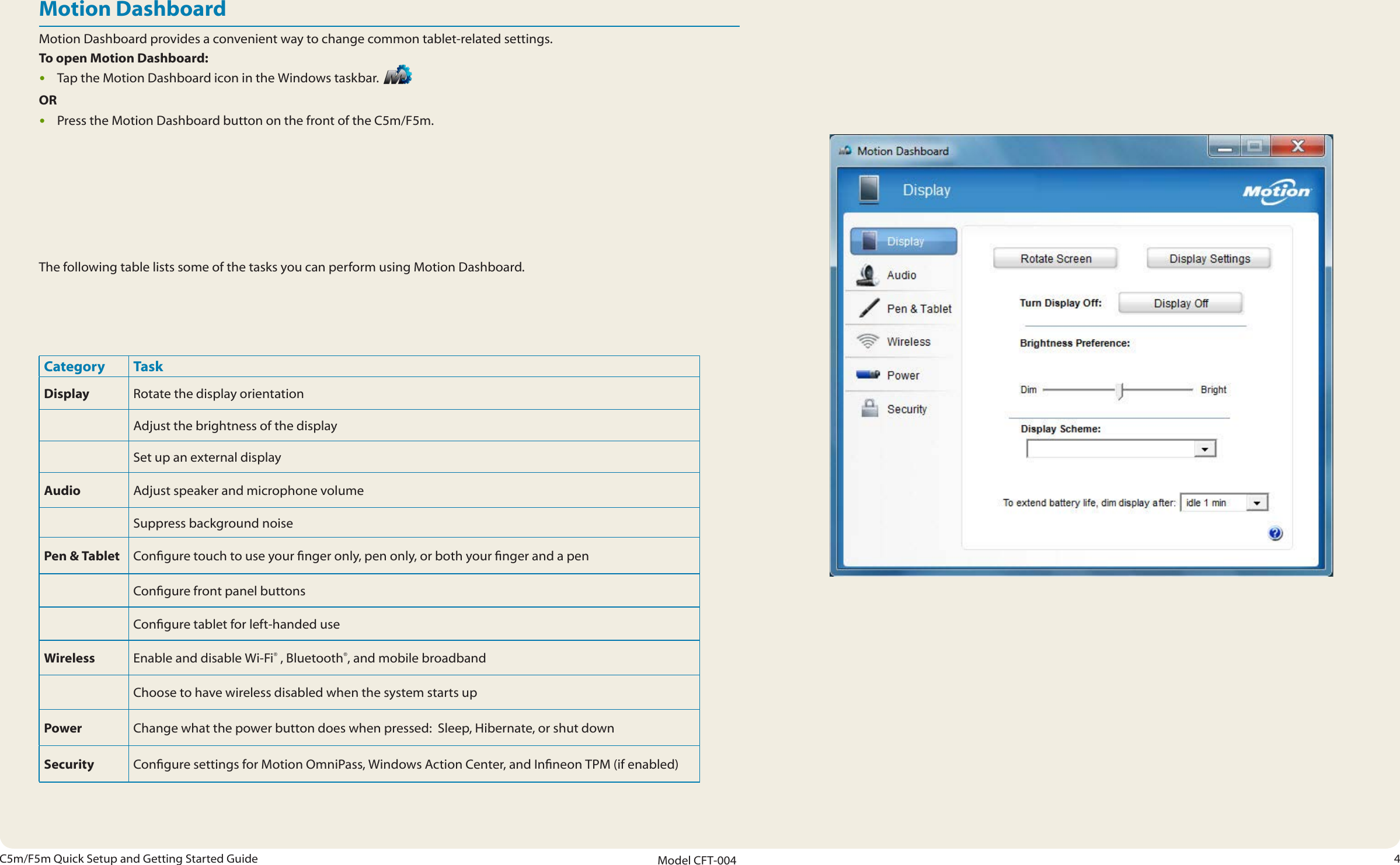Page 4 of 6 - Motion-Computing Motion-Computing-C5M-Windows-7-Quick-Setup-Guide- Motion Computing C5m/F5m Quick Setup And Getting Started Guide  Motion-computing-c5m-windows-7-quick-setup-guide