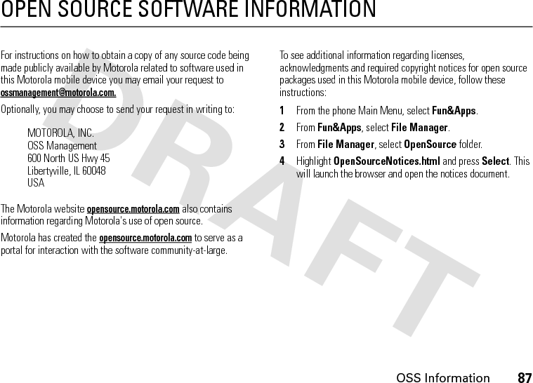 88OSS Information