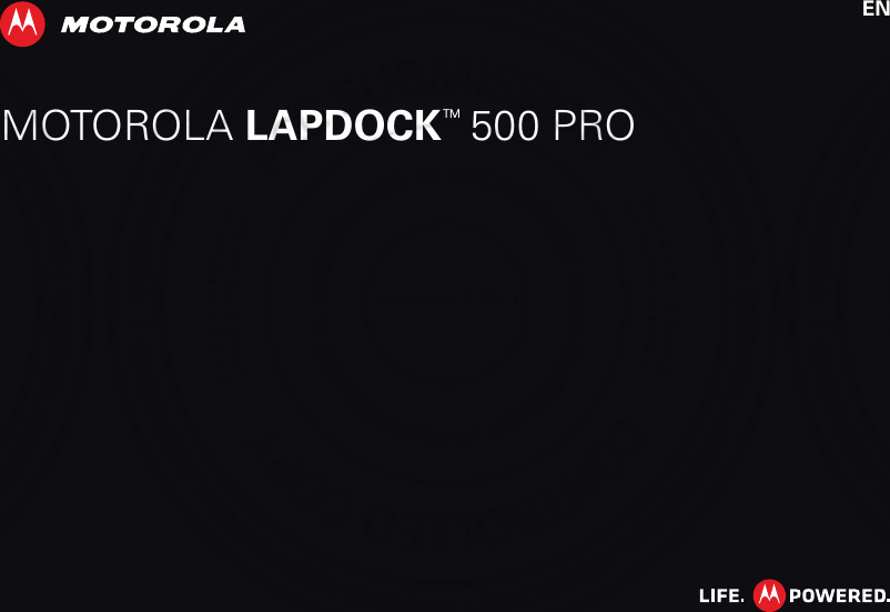 MOTOROLA LAPDOCK  TMEN500 PRONovember 5, 2011