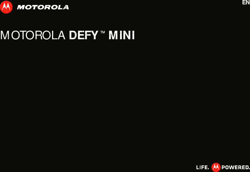 MOTOROLA DEFY   MINITMENJan. 17. 2012