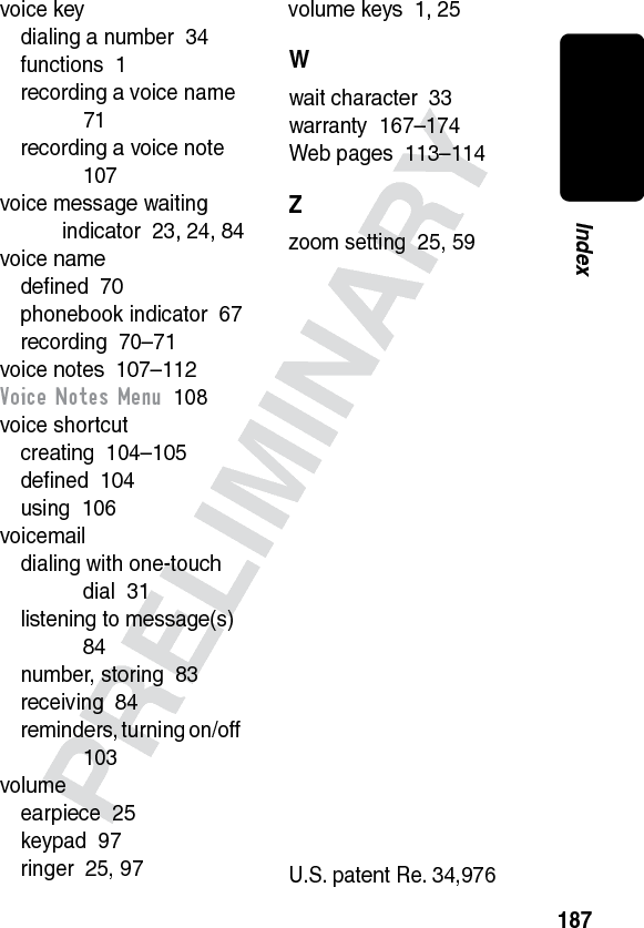 188PRELIMINARYIndex