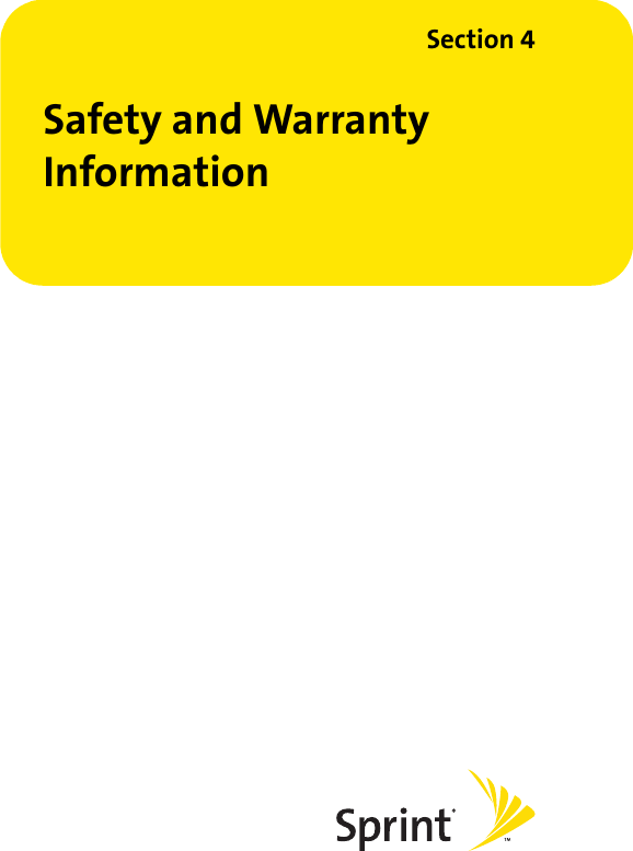 Section 4Safety and Warranty Information