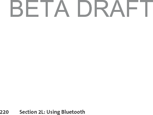 BETA DRAFT220 Section 2L: Using Bluetooth