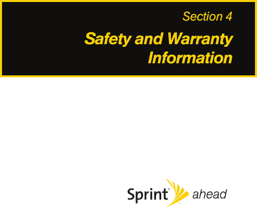 Section 4Safety and Warranty Information