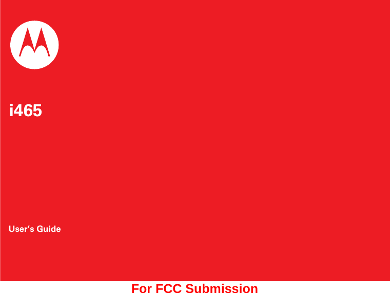 User’s Guidei465For FCC Submission