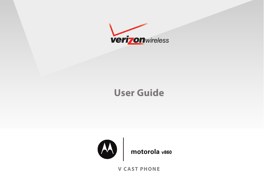 User GuideV CAST PHONEmotorola v860