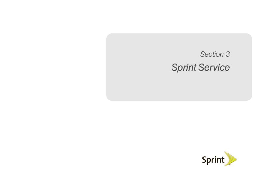 Section 3Sprint Service