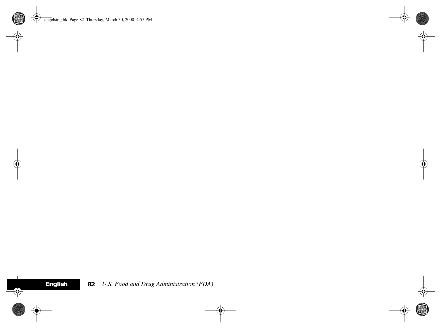 U.S. Food and Drug Administration (FDA)82Englishangelsing.bk  Page 82  Thursday, March 30, 2000  4:55 PM