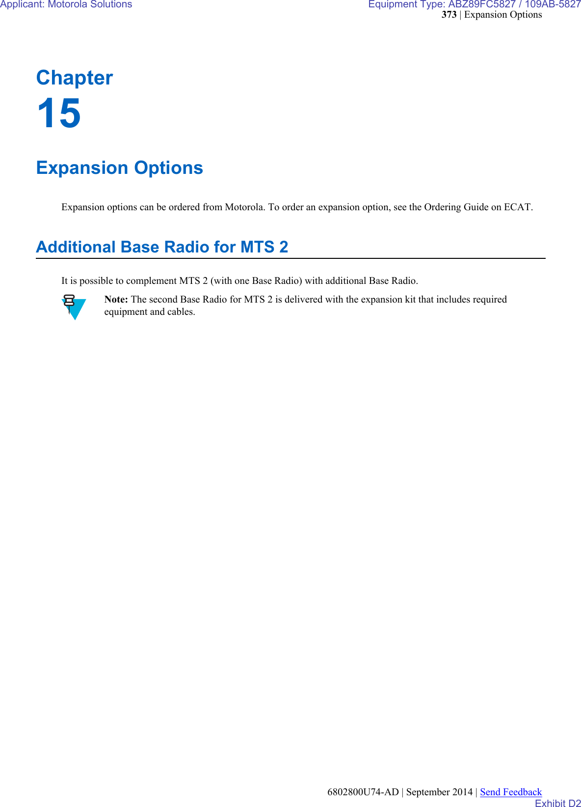Page 155 of Motorola Solutions 89FC5827 Non Broadcast Transmitter User Manual Summit BR 800 Tx FCC Filing 3