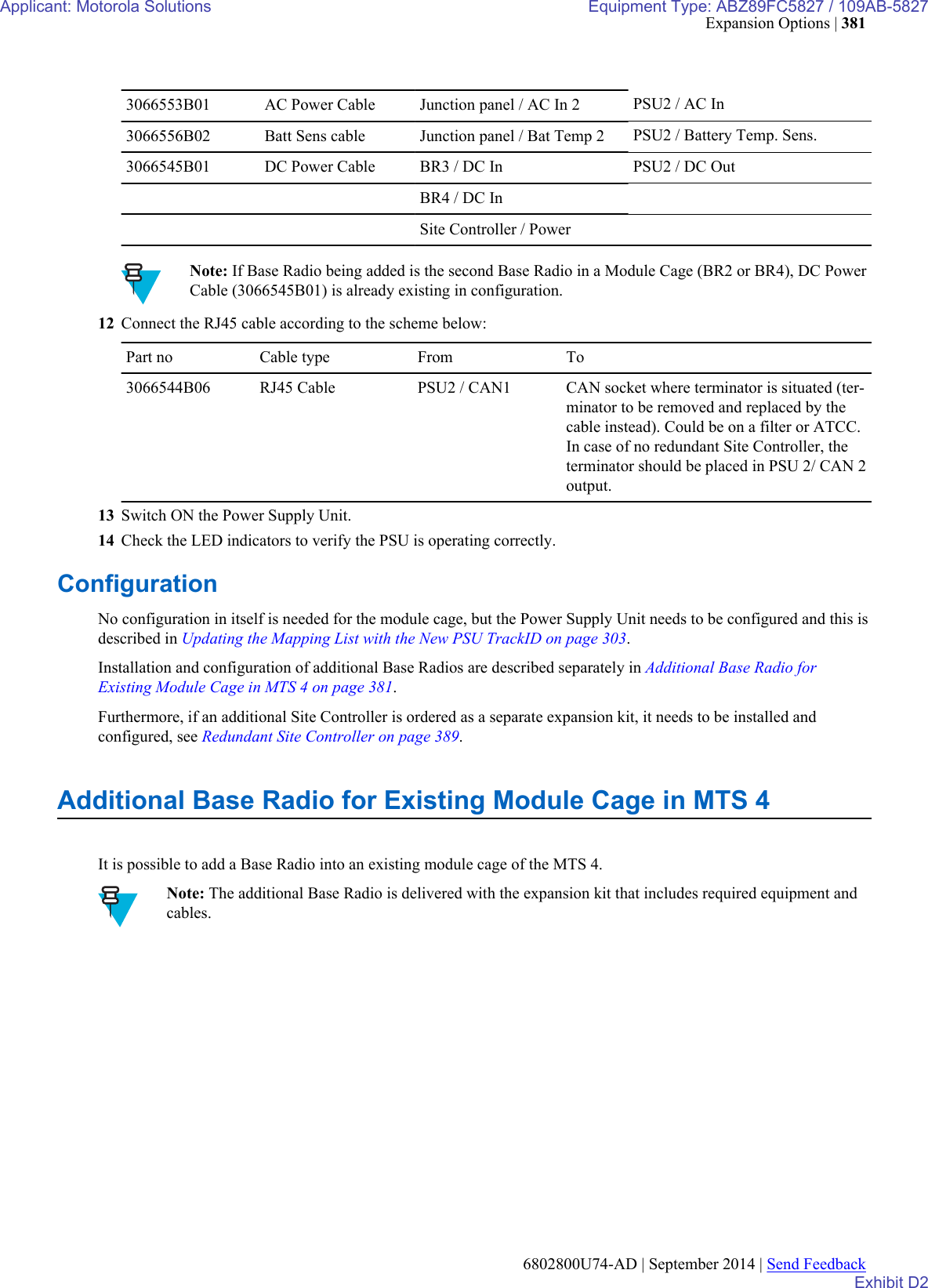 Page 163 of Motorola Solutions 89FC5827 Non Broadcast Transmitter User Manual Summit BR 800 Tx FCC Filing 3