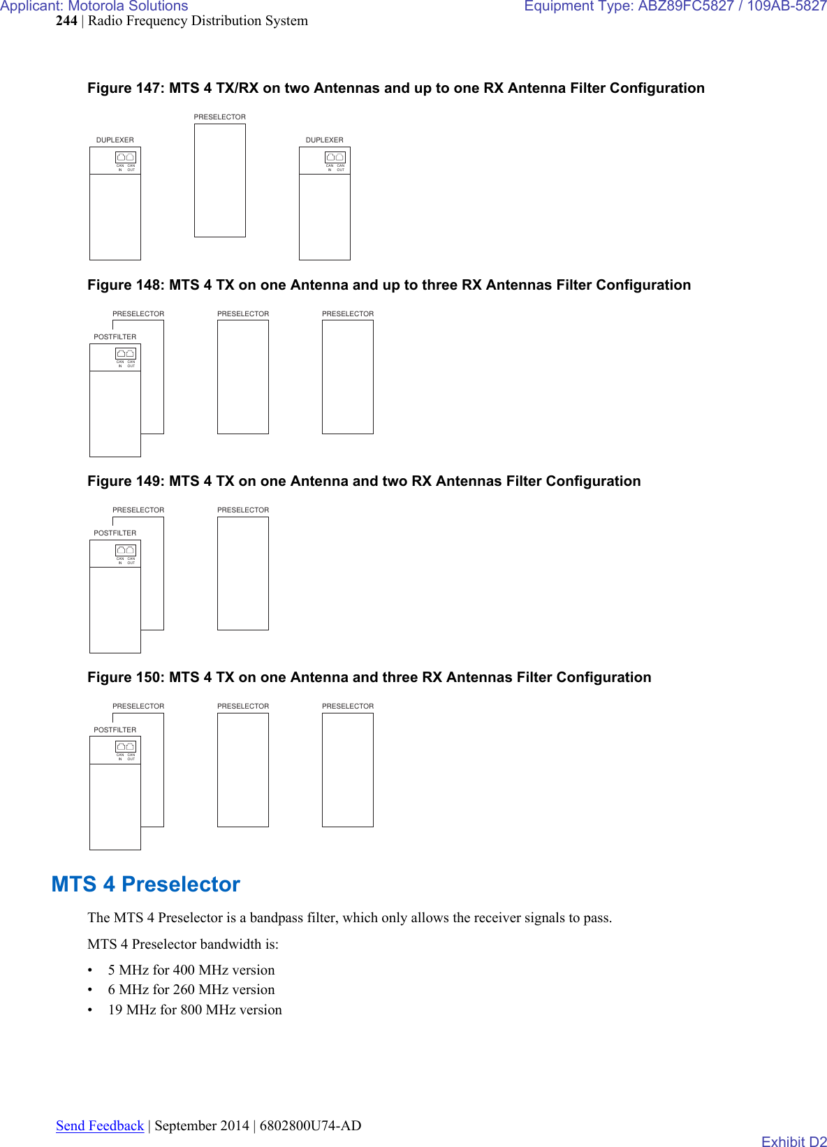 Page 72 of Motorola Solutions 89FC5827 Non Broadcast Transmitter User Manual Summit BR 800 Tx FCC Filing 3