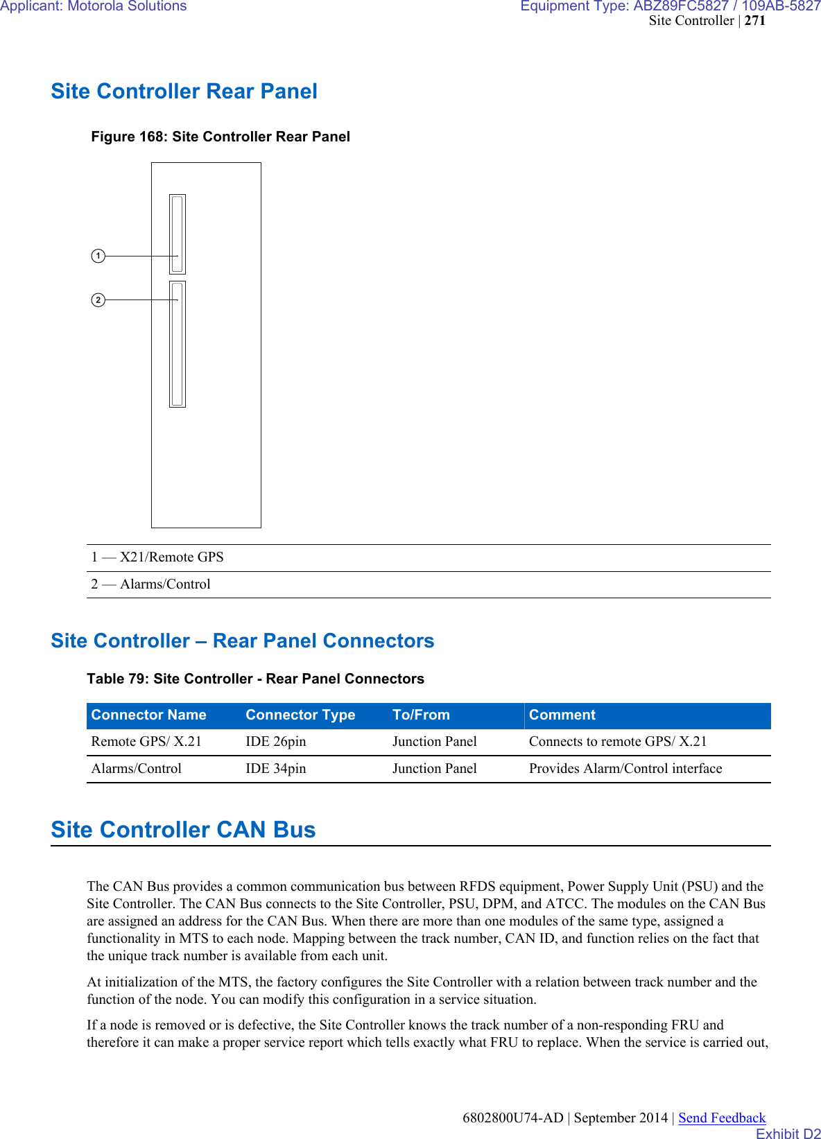 Page 99 of Motorola Solutions 89FC5827 Non Broadcast Transmitter User Manual Summit BR 800 Tx FCC Filing 3