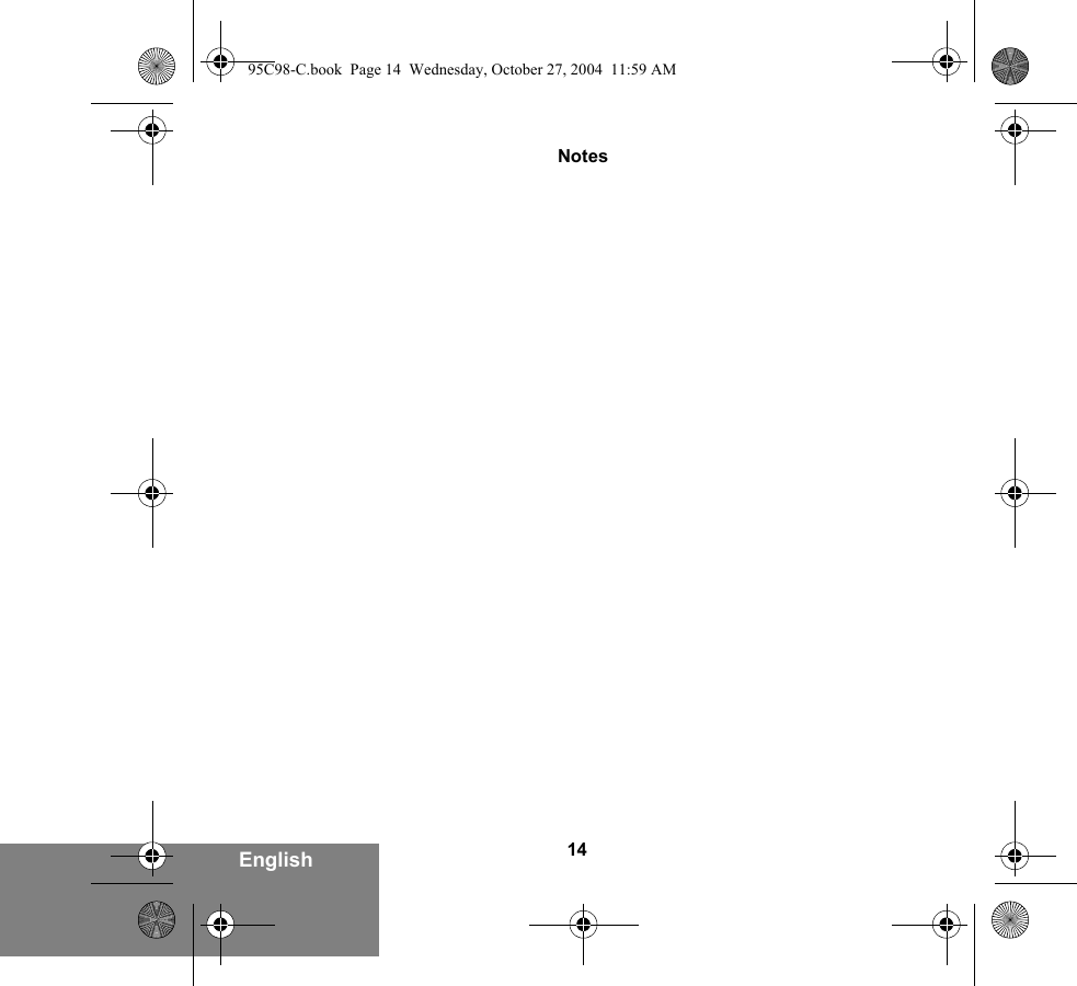 14EnglishNotes95C98-C.book  Page 14  Wednesday, October 27, 2004  11:59 AM