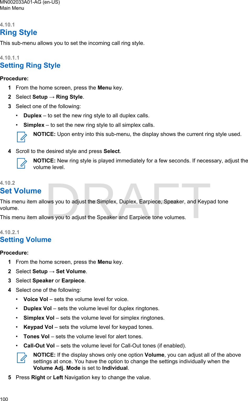 Page 100 of Motorola Solutions 89FT5877 2-way Portable Radio with BT and BLE User Manual MTP8500Ex  Feature User Guide
