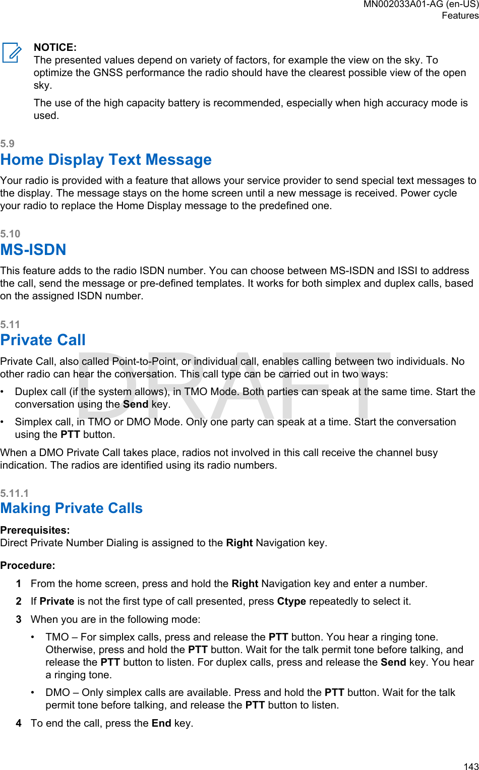 Page 143 of Motorola Solutions 89FT5877 2-way Portable Radio with BT and BLE User Manual MTP8500Ex  Feature User Guide