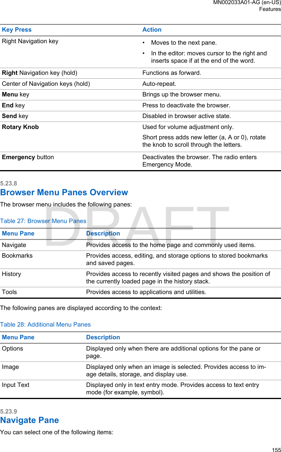 Page 155 of Motorola Solutions 89FT5877 2-way Portable Radio with BT and BLE User Manual MTP8500Ex  Feature User Guide
