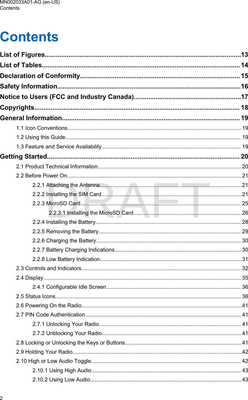 Page 2 of Motorola Solutions 89FT5877 2-way Portable Radio with BT and BLE User Manual MTP8500Ex  Feature User Guide