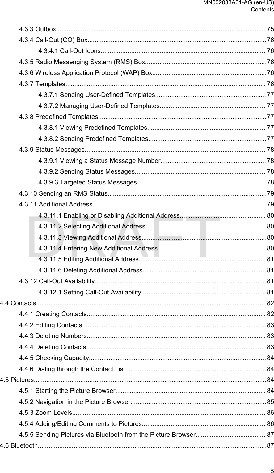 Page 5 of Motorola Solutions 89FT5877 2-way Portable Radio with BT and BLE User Manual MTP8500Ex  Feature User Guide