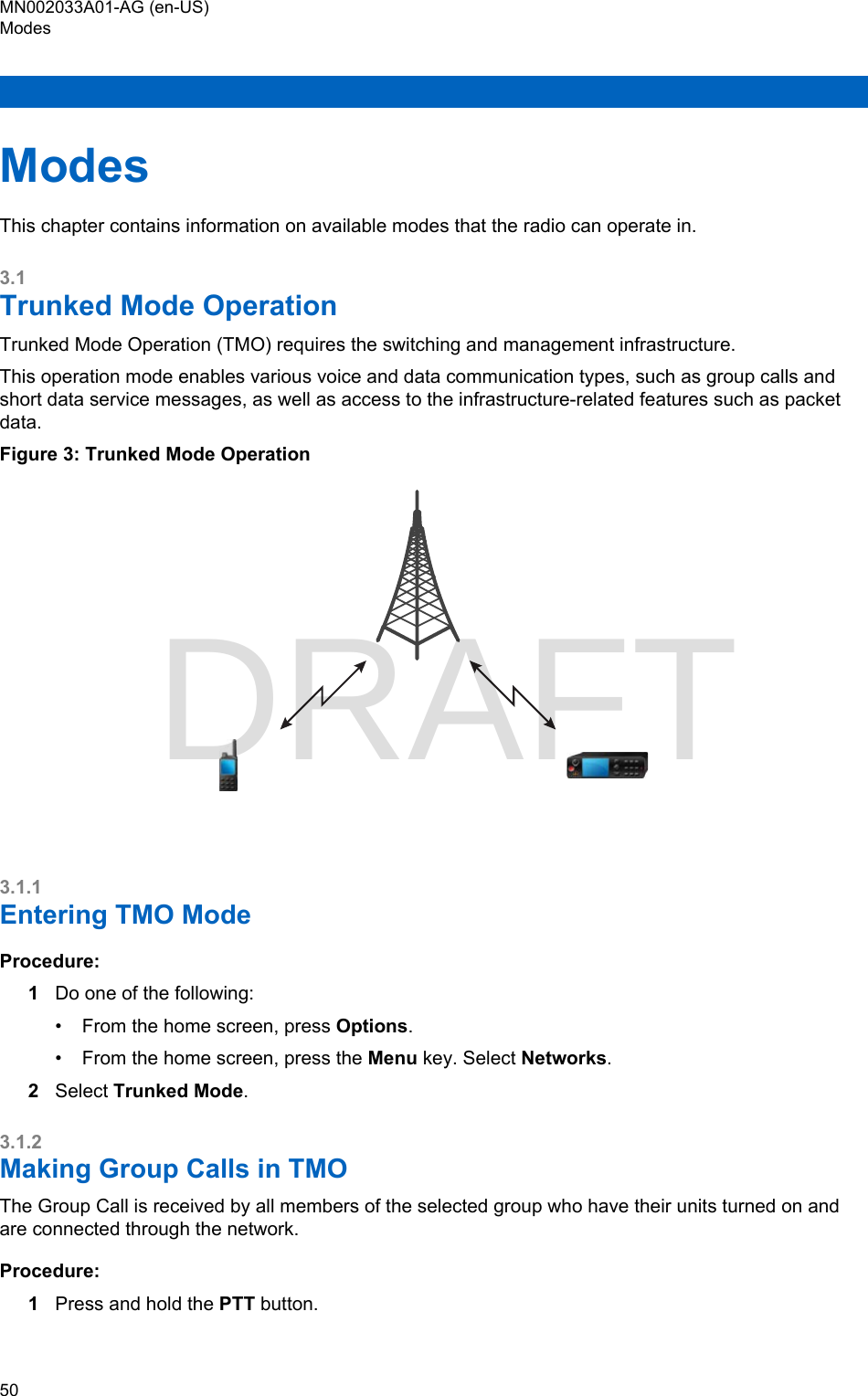 Page 50 of Motorola Solutions 89FT5877 2-way Portable Radio with BT and BLE User Manual MTP8500Ex  Feature User Guide