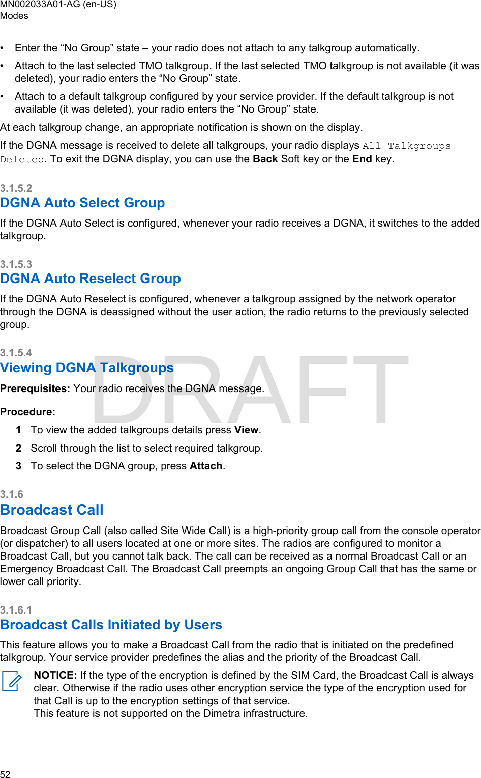 Page 52 of Motorola Solutions 89FT5877 2-way Portable Radio with BT and BLE User Manual MTP8500Ex  Feature User Guide