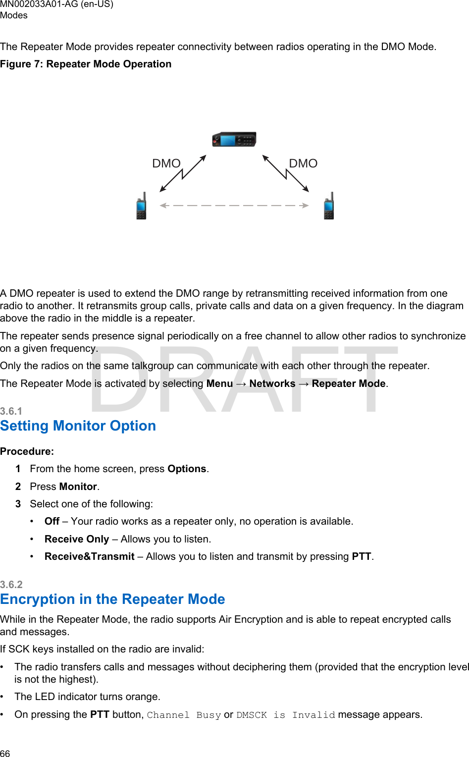 Page 66 of Motorola Solutions 89FT5877 2-way Portable Radio with BT and BLE User Manual MTP8500Ex  Feature User Guide