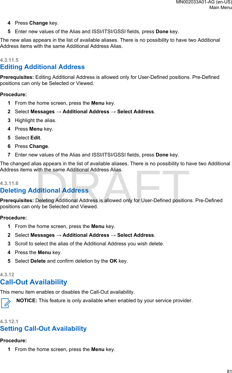 Page 81 of Motorola Solutions 89FT5877 2-way Portable Radio with BT and BLE User Manual MTP8500Ex  Feature User Guide