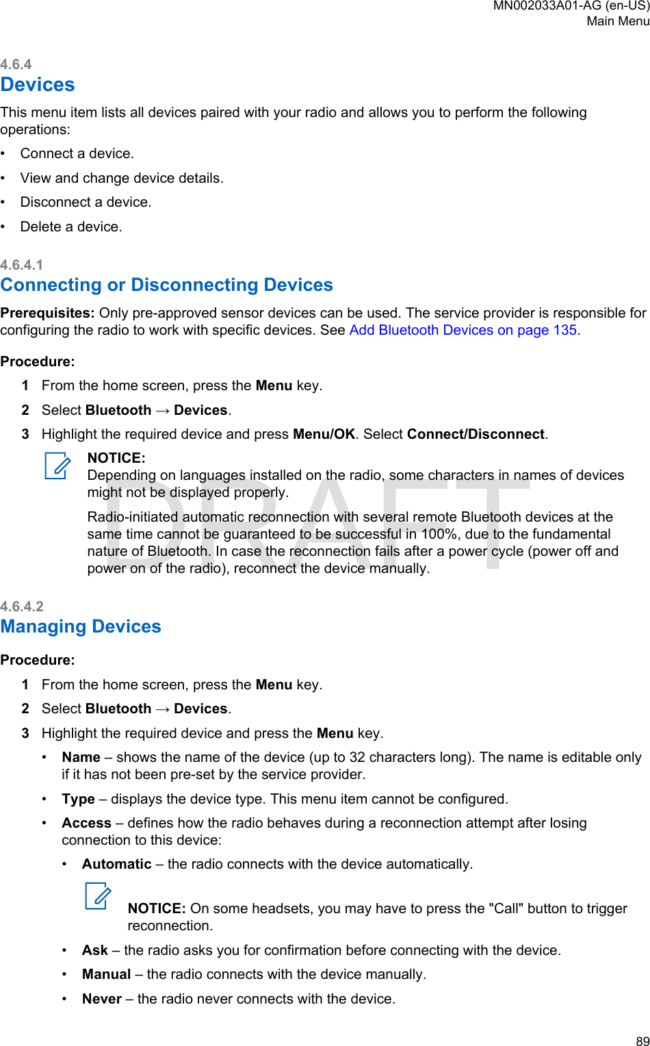 Page 89 of Motorola Solutions 89FT5877 2-way Portable Radio with BT and BLE User Manual MTP8500Ex  Feature User Guide