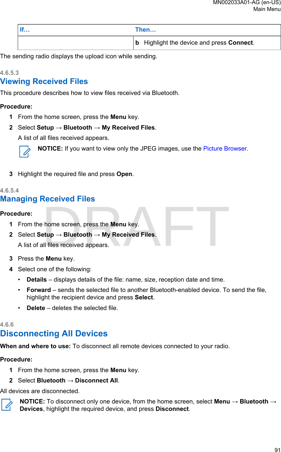 Page 91 of Motorola Solutions 89FT5877 2-way Portable Radio with BT and BLE User Manual MTP8500Ex  Feature User Guide