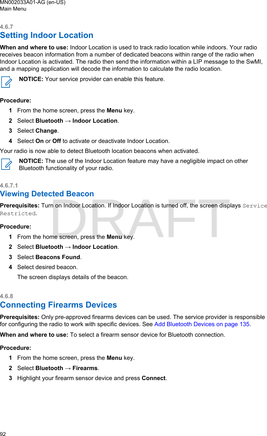 Page 92 of Motorola Solutions 89FT5877 2-way Portable Radio with BT and BLE User Manual MTP8500Ex  Feature User Guide