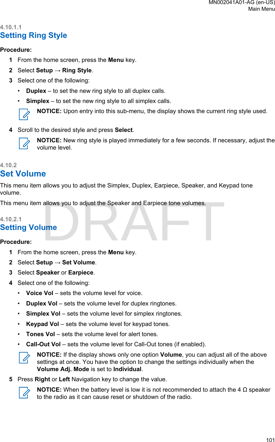 Page 101 of Motorola Solutions 89FT5877 2-way Portable Radio with BT and BLE User Manual MTP8550Ex  Feature User Guide