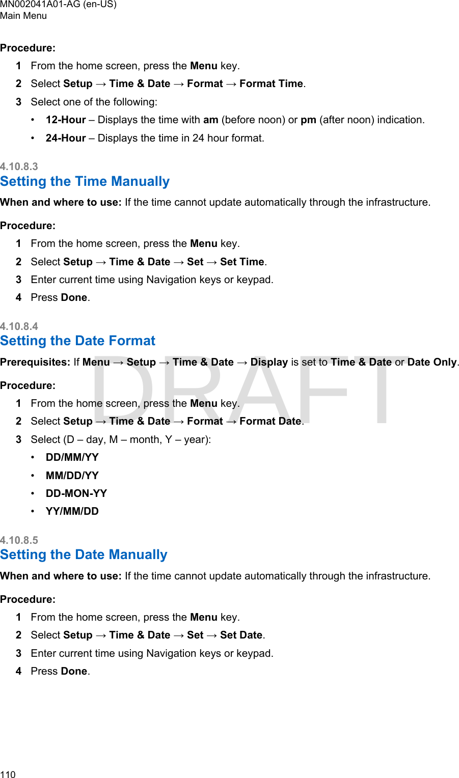 Page 110 of Motorola Solutions 89FT5877 2-way Portable Radio with BT and BLE User Manual MTP8550Ex  Feature User Guide