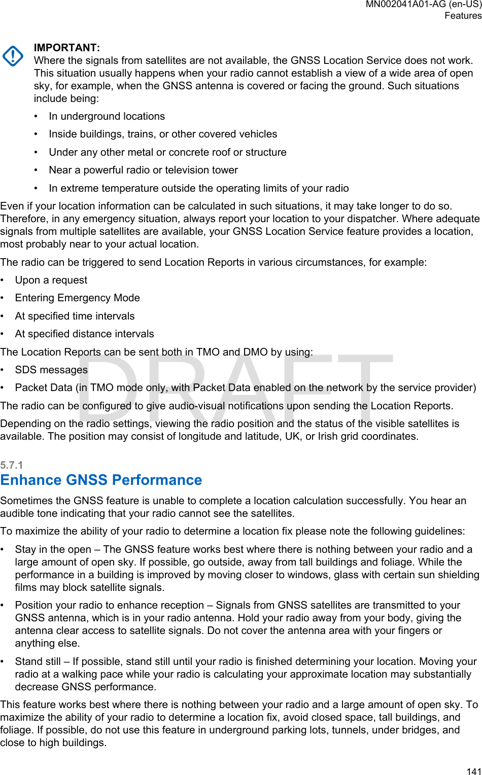 Page 141 of Motorola Solutions 89FT5877 2-way Portable Radio with BT and BLE User Manual MTP8550Ex  Feature User Guide