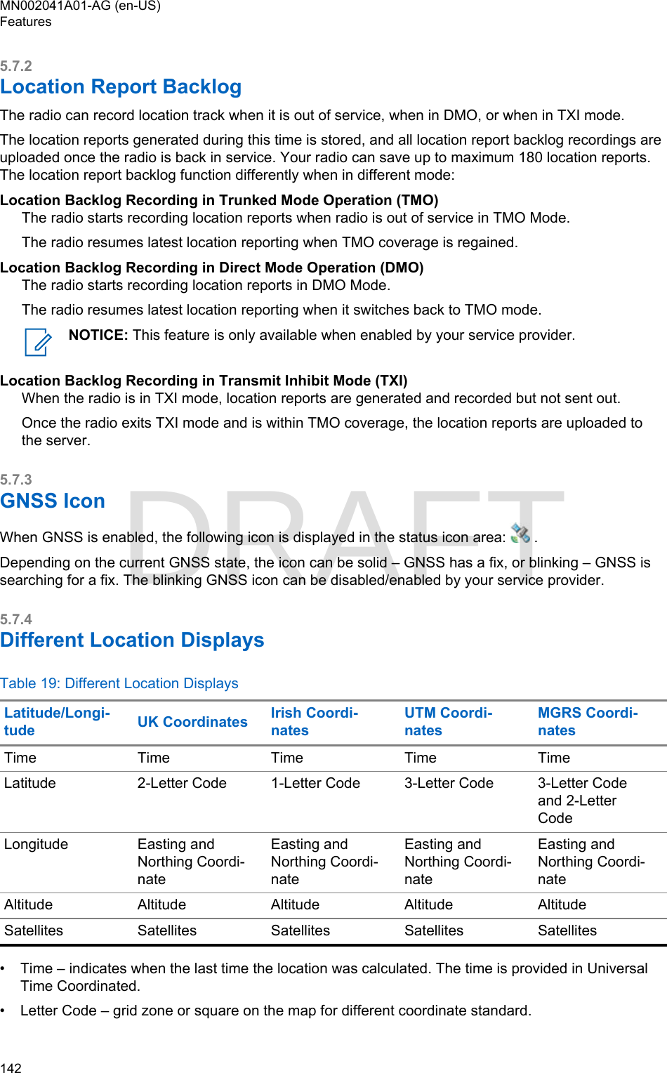 Page 142 of Motorola Solutions 89FT5877 2-way Portable Radio with BT and BLE User Manual MTP8550Ex  Feature User Guide