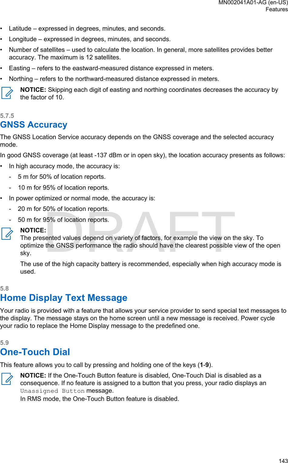 Page 143 of Motorola Solutions 89FT5877 2-way Portable Radio with BT and BLE User Manual MTP8550Ex  Feature User Guide