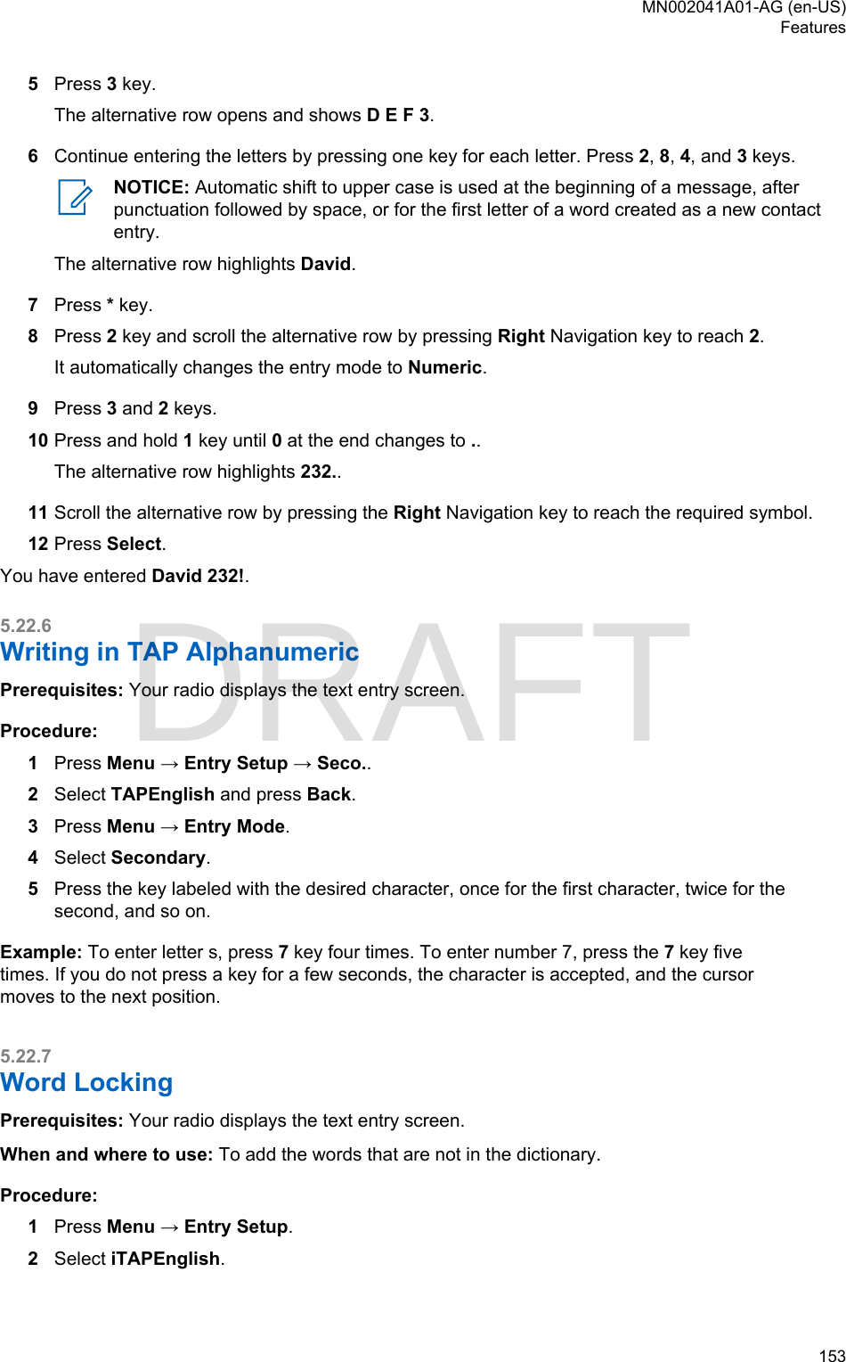 Page 153 of Motorola Solutions 89FT5877 2-way Portable Radio with BT and BLE User Manual MTP8550Ex  Feature User Guide