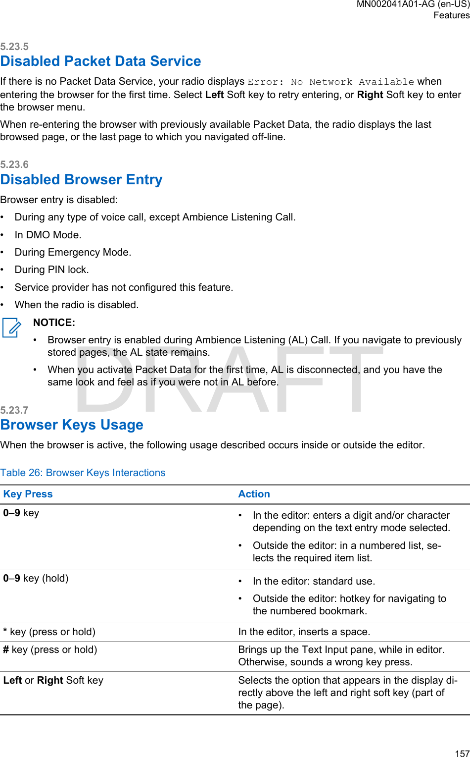 Page 157 of Motorola Solutions 89FT5877 2-way Portable Radio with BT and BLE User Manual MTP8550Ex  Feature User Guide