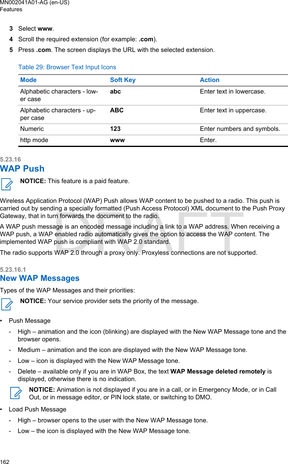 Page 162 of Motorola Solutions 89FT5877 2-way Portable Radio with BT and BLE User Manual MTP8550Ex  Feature User Guide