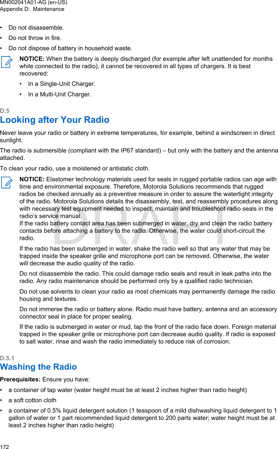 Page 172 of Motorola Solutions 89FT5877 2-way Portable Radio with BT and BLE User Manual MTP8550Ex  Feature User Guide