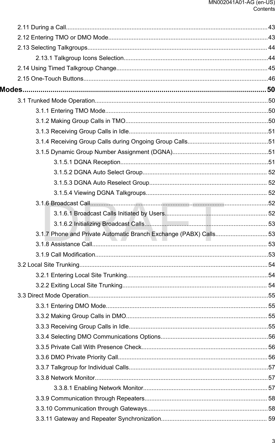 Page 3 of Motorola Solutions 89FT5877 2-way Portable Radio with BT and BLE User Manual MTP8550Ex  Feature User Guide