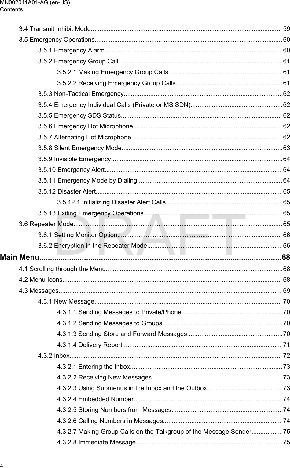 Page 4 of Motorola Solutions 89FT5877 2-way Portable Radio with BT and BLE User Manual MTP8550Ex  Feature User Guide