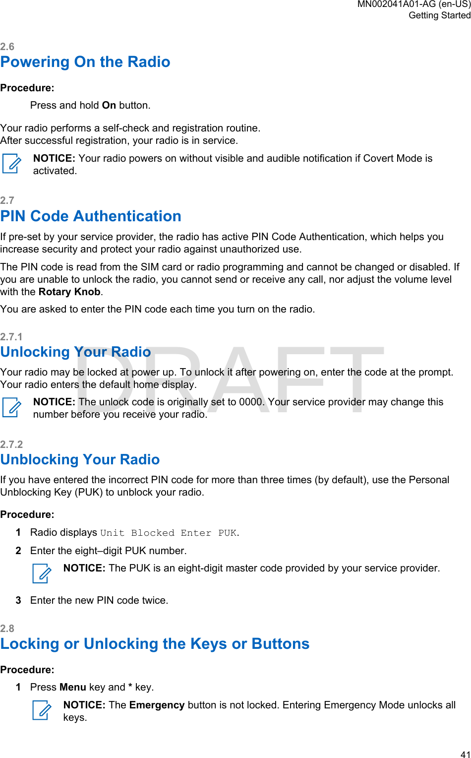 Page 41 of Motorola Solutions 89FT5877 2-way Portable Radio with BT and BLE User Manual MTP8550Ex  Feature User Guide