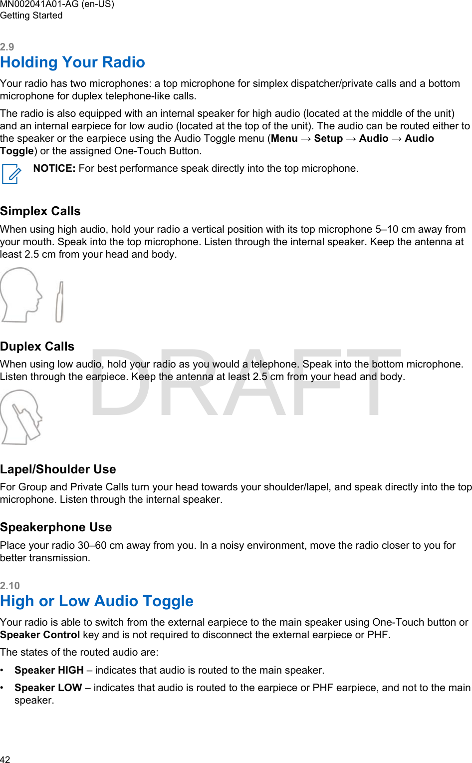 Page 42 of Motorola Solutions 89FT5877 2-way Portable Radio with BT and BLE User Manual MTP8550Ex  Feature User Guide