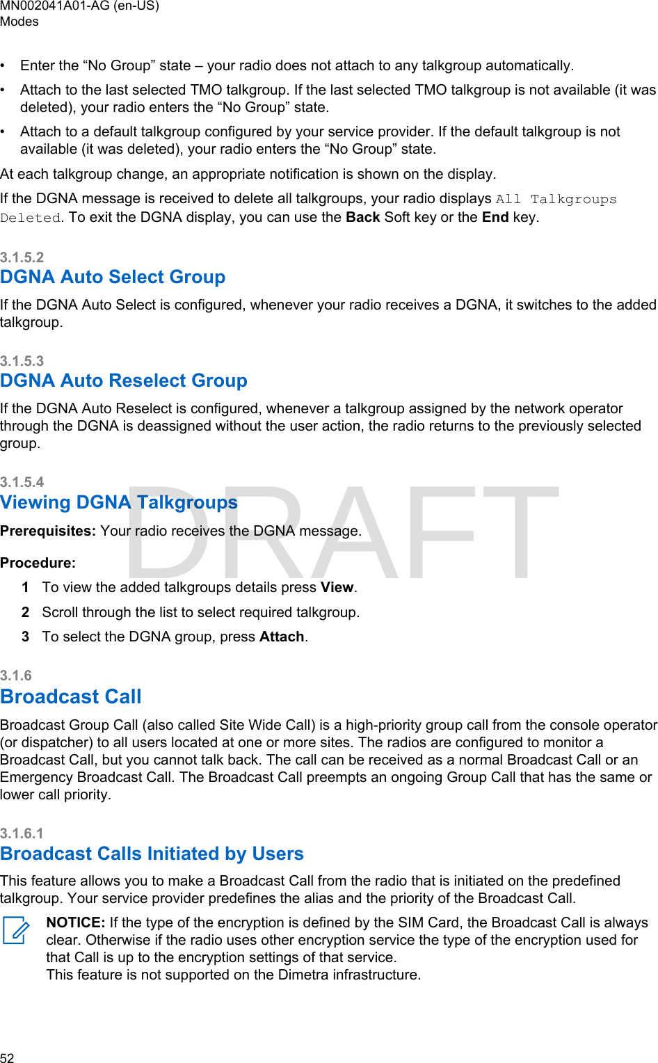 Page 52 of Motorola Solutions 89FT5877 2-way Portable Radio with BT and BLE User Manual MTP8550Ex  Feature User Guide