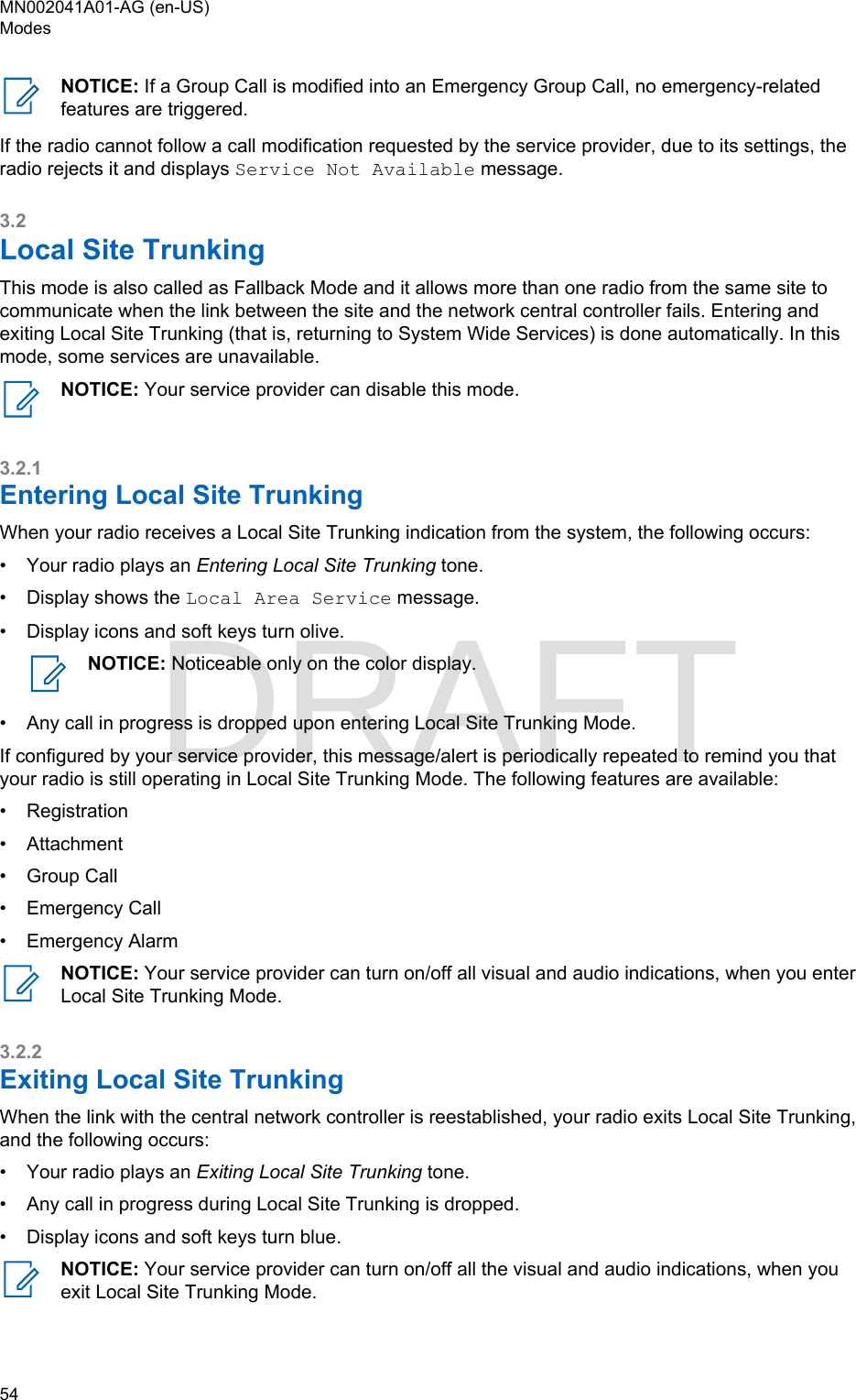 Page 54 of Motorola Solutions 89FT5877 2-way Portable Radio with BT and BLE User Manual MTP8550Ex  Feature User Guide