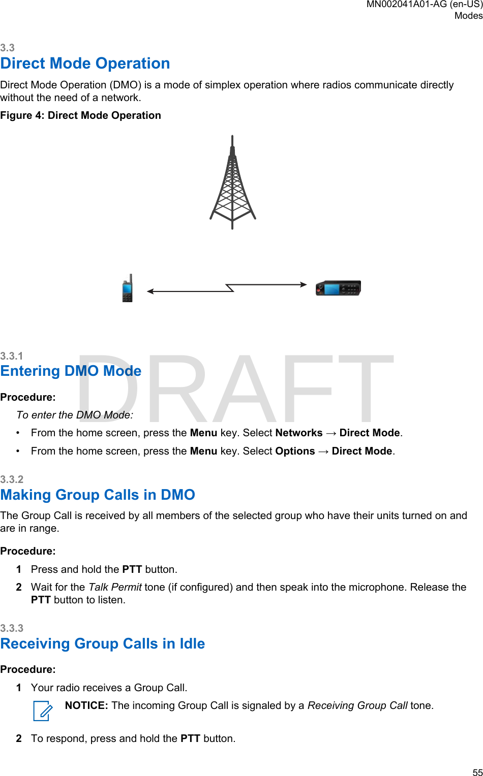 Page 55 of Motorola Solutions 89FT5877 2-way Portable Radio with BT and BLE User Manual MTP8550Ex  Feature User Guide