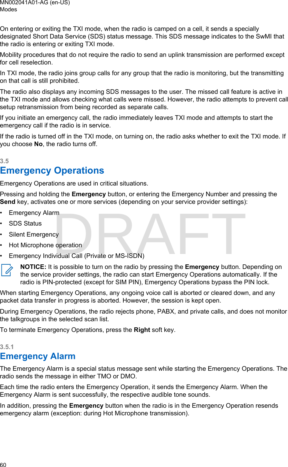 Page 60 of Motorola Solutions 89FT5877 2-way Portable Radio with BT and BLE User Manual MTP8550Ex  Feature User Guide