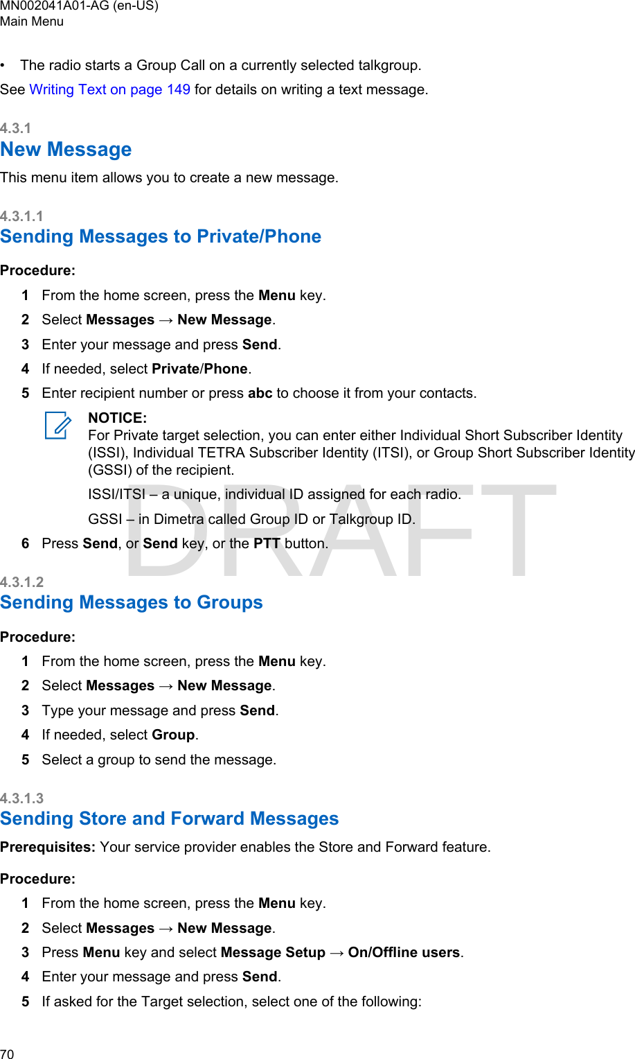 Page 70 of Motorola Solutions 89FT5877 2-way Portable Radio with BT and BLE User Manual MTP8550Ex  Feature User Guide