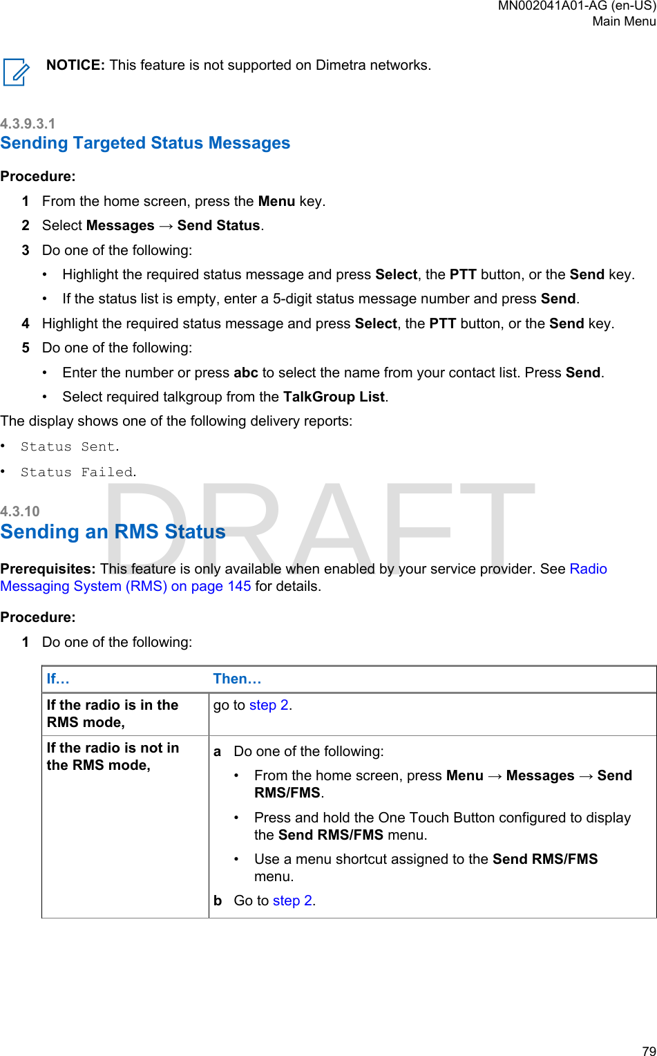 Page 79 of Motorola Solutions 89FT5877 2-way Portable Radio with BT and BLE User Manual MTP8550Ex  Feature User Guide