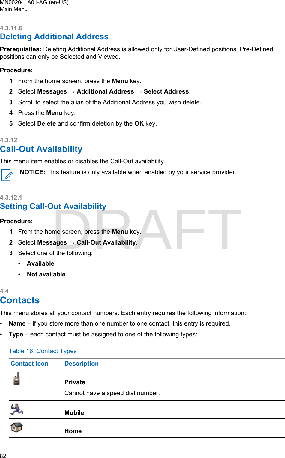 Page 82 of Motorola Solutions 89FT5877 2-way Portable Radio with BT and BLE User Manual MTP8550Ex  Feature User Guide