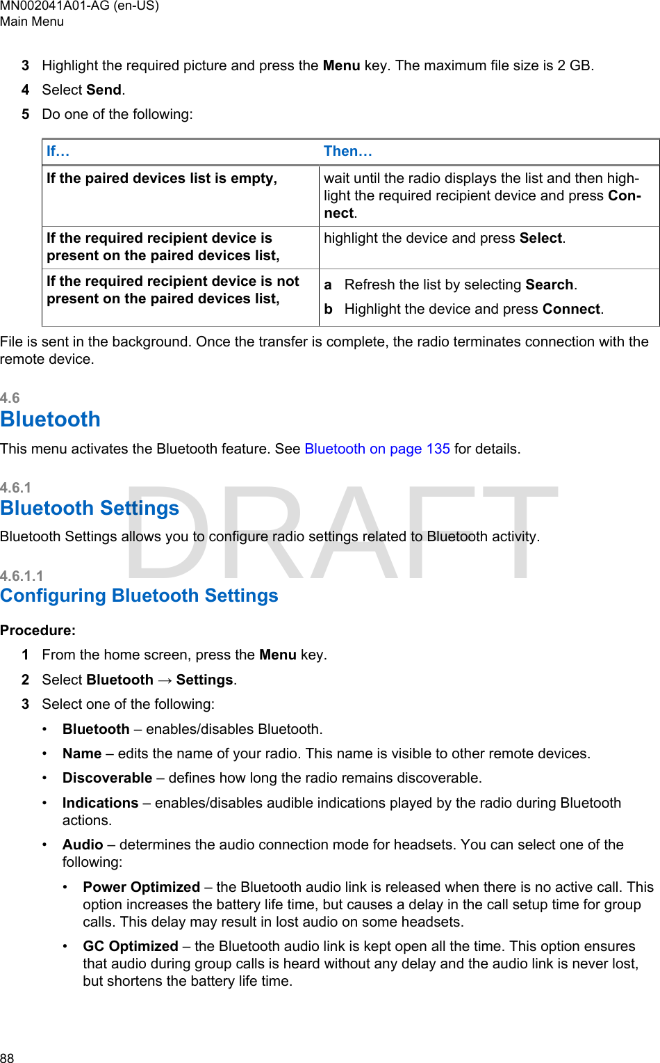 Page 88 of Motorola Solutions 89FT5877 2-way Portable Radio with BT and BLE User Manual MTP8550Ex  Feature User Guide